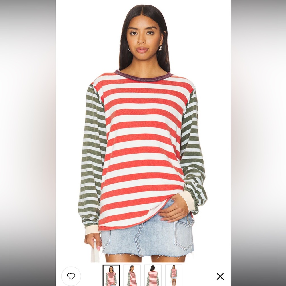 NWT We the Free Sawyer Stripe Tee Sz XS